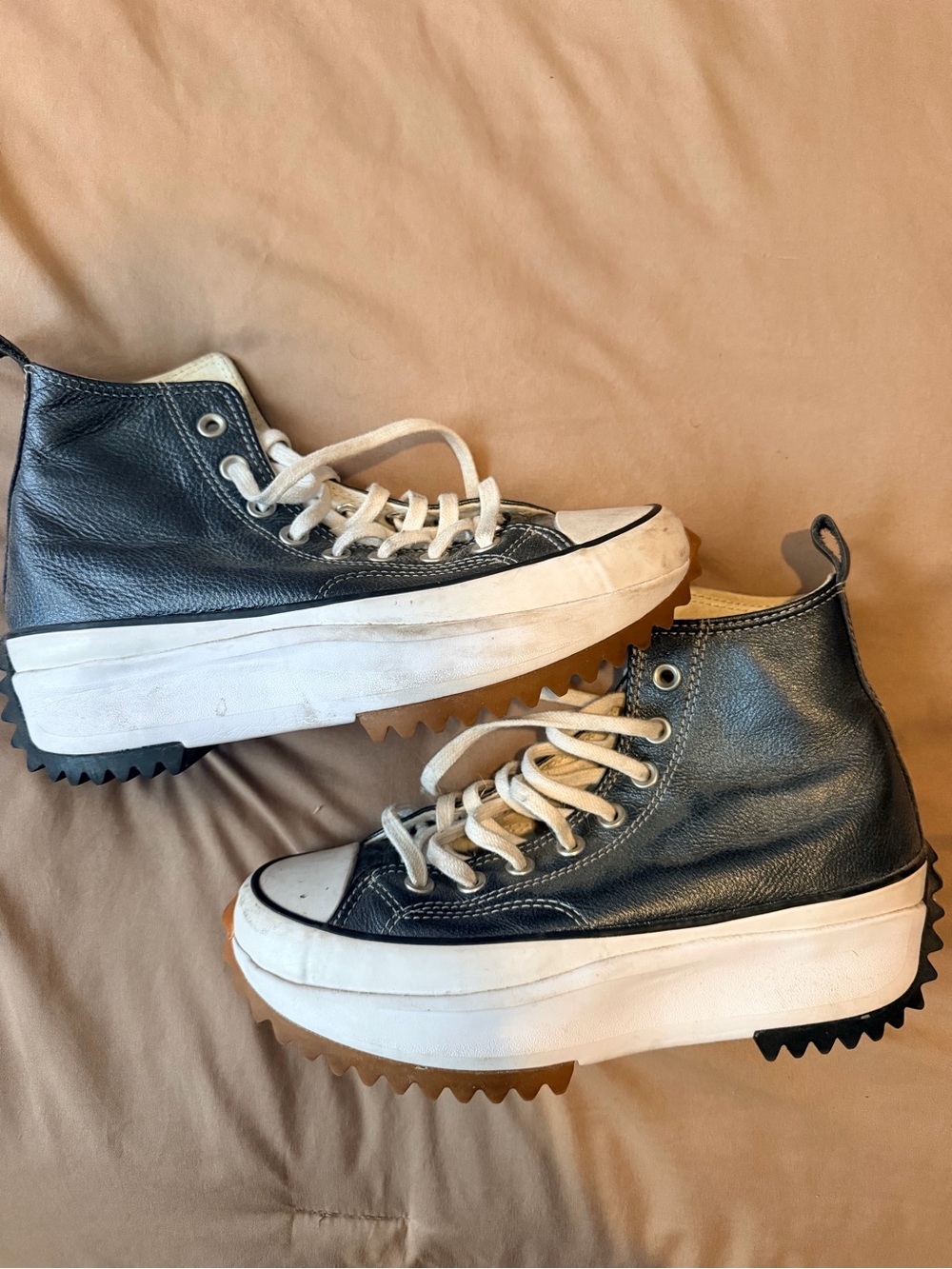 Converse High Top Sneakers in metallic pewter